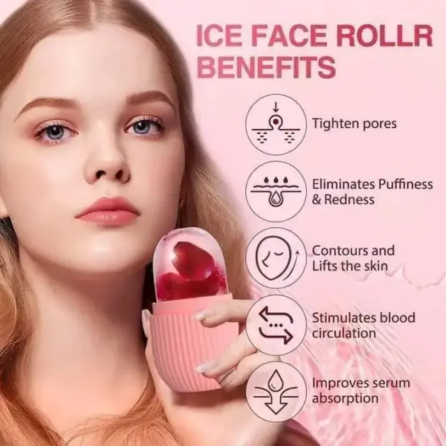 Ice Roller For Face, Beauty Facial Massage Ice Roller, Glow Cube Ice Roller for Face, Skin Care Tools for Eye Wrinkles, Acne Puffiness Relief
