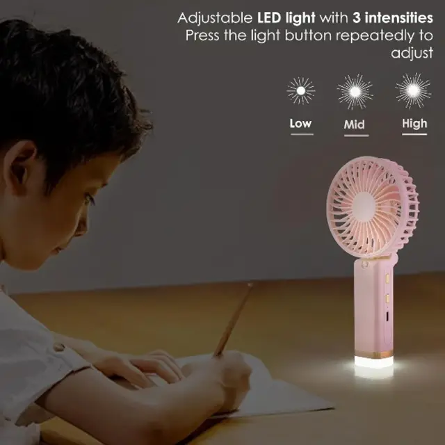 JYSUPER JY-2517A Rechargeable Mini Foldable Hand Fan With Box For Indoor or Outdor