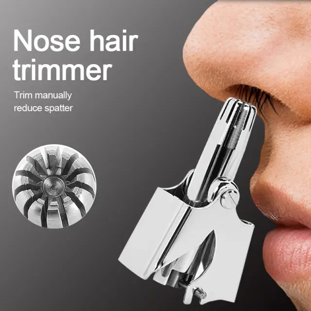 Nose Ear Hair Trimmer Manual Stainless Steel, Shaving And Unwanted Hair Removal Tool-নাক কানের চুল ট্রিমার ম্যানুয়াল স্টেইনলেস স্টিল, শেভিং এবং অবাঞ্ছিত চুল অপসারণ সরঞ্জাম