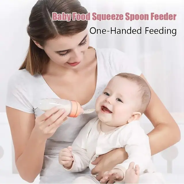 Silicone spoon feeder for baby 1pcs.