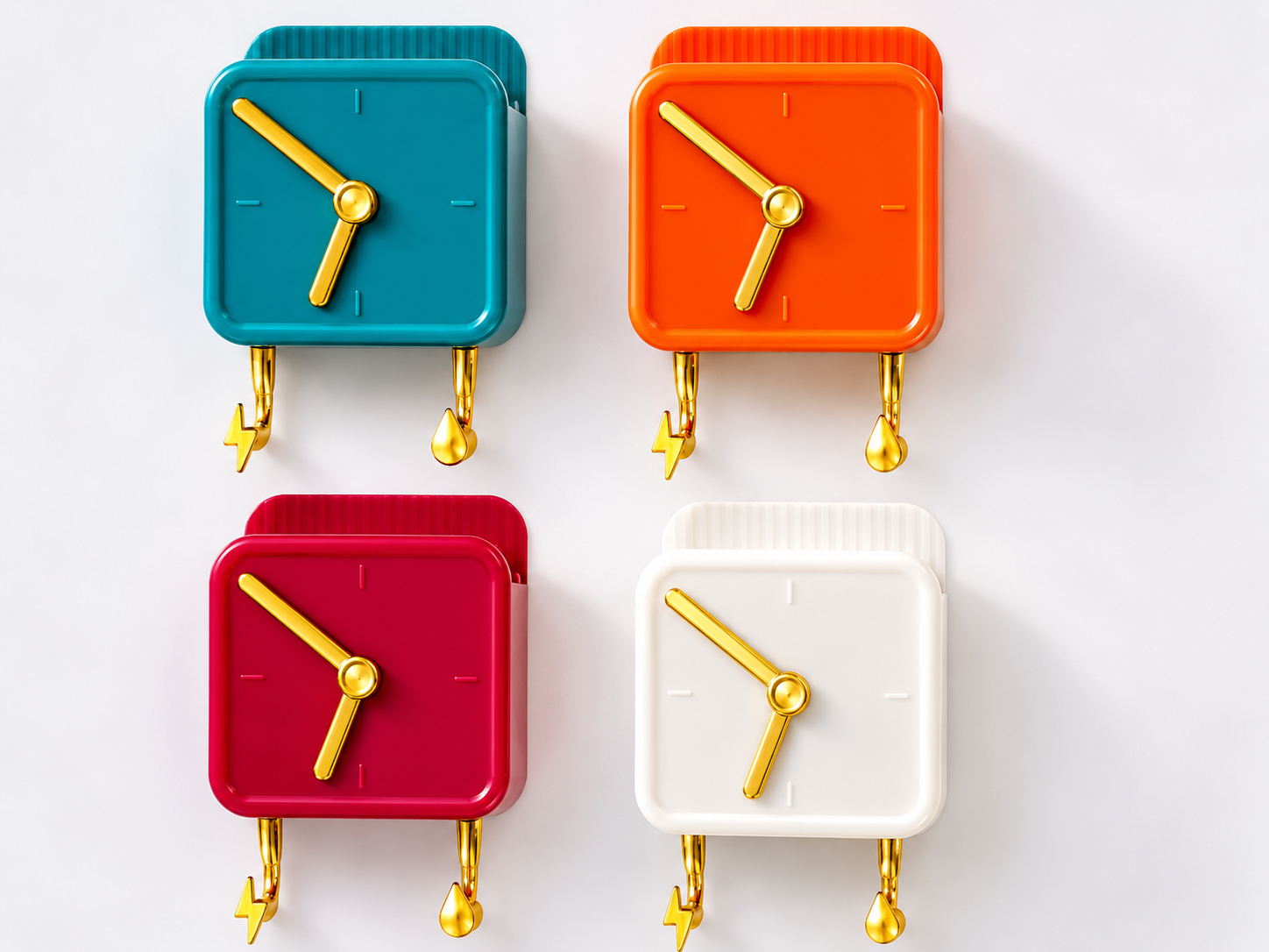 Creative Clock-Design Wall Mounted Mobile Charging Stand & Cable Organizer Holder,phone holder,ওয়াল মাউন্টেড ক্লক ডিজাইন মোবাইল চার্জিং স্ট্যান্ড এবং কেবল অর্গানাইজার হোল্ডার 5