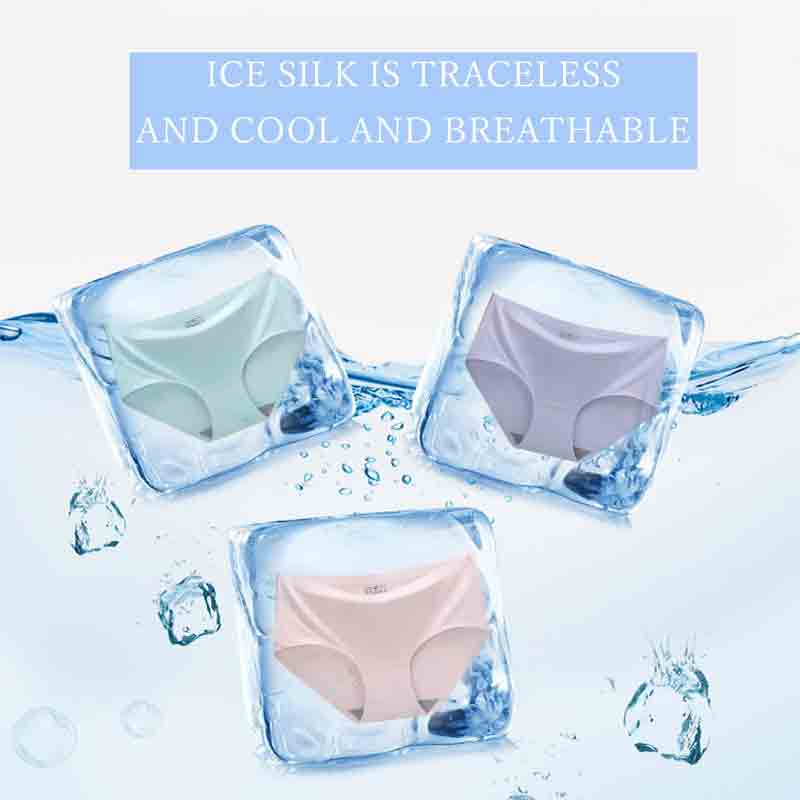 China Made Soft Sexy Seamless Ice Silk Panty for Women 4
