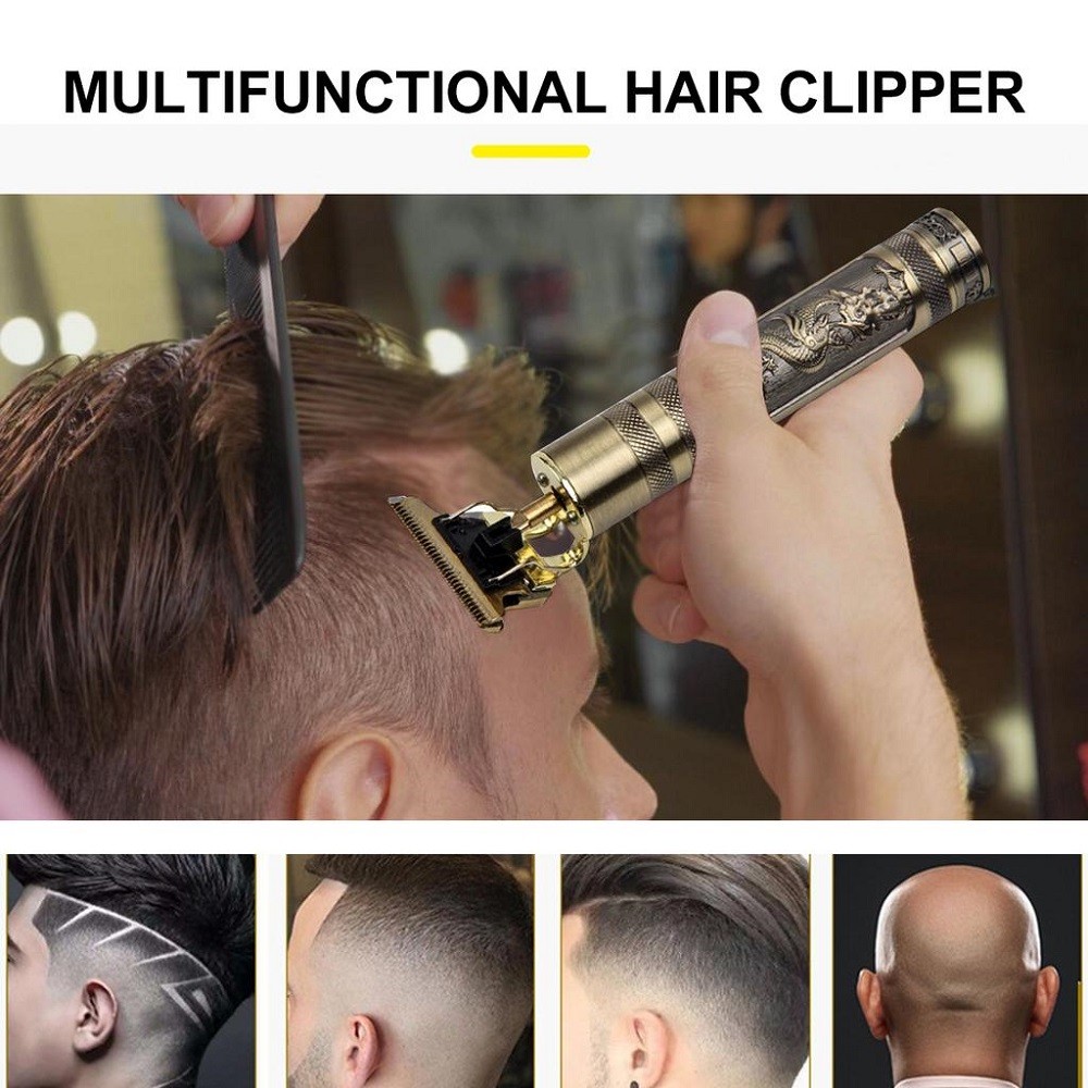 Vintage t9 trimmer, Electric Professional Hair Clipper, Hair Cutting Machine, USB Rechargeable Trimmer 7