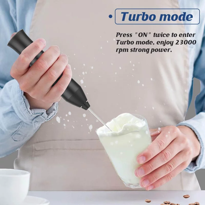 Rechargeable Drink Frother, Portable Hand Blender For Lassi, Milk, Coffee, Egg Beater Mixer - Coffee Mixer. রিচার্জেবল ড্রিংক ফ্রদার, লস্যি, দুধ, কফি, ডিম বিটার মিক্সারের জন্য পোর্টেবল হ্যান্ড ব্লেন্ডার - কফি মিক্সার 4