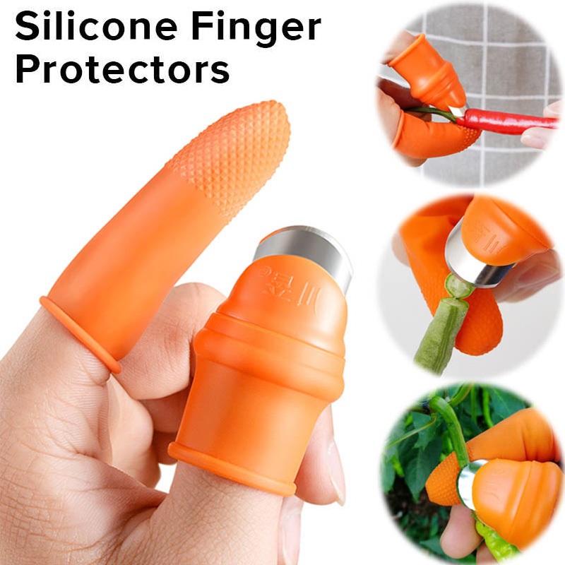 Silicone Finger Protector for vegetables cutting (6 Pieces) 1 Set 8
