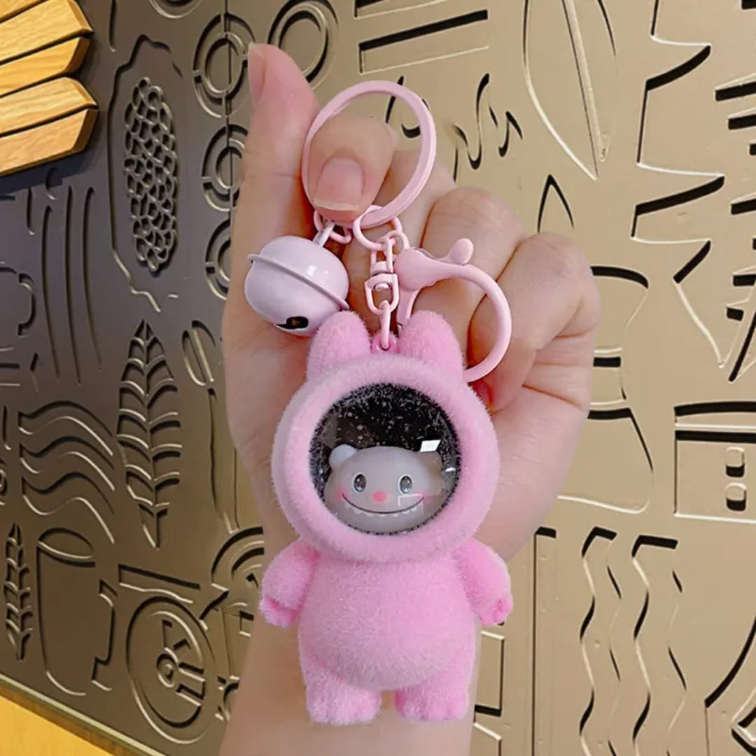 Labubu Luminous Astronaut Keychain with LED Light and Sound Effects 3