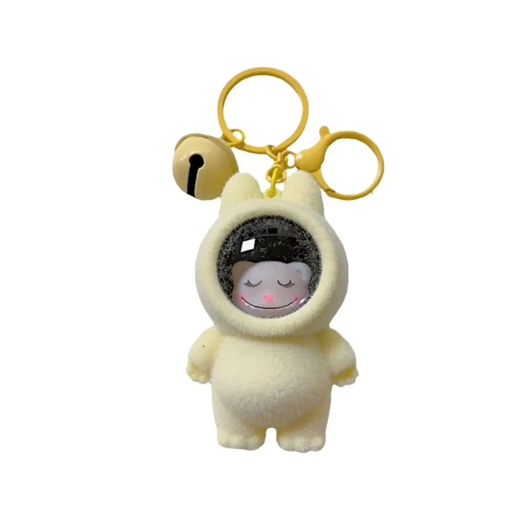 Labubu Luminous Astronaut Keychain with LED Light and Sound Effects 4
