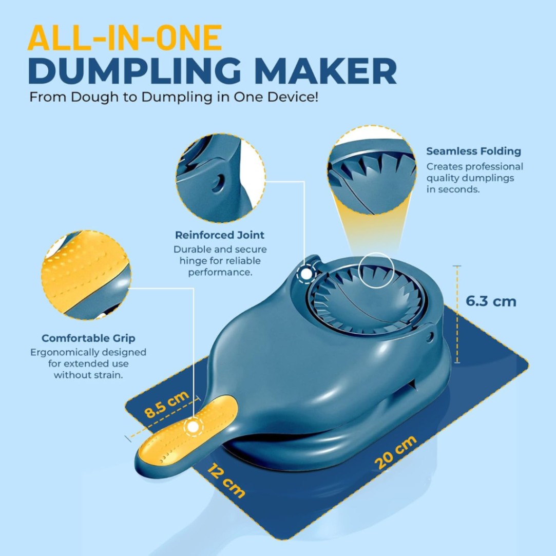 2 in 1 Dumpling Pitha Maker, Manual Dough Presser Dumpling Wrapper Mold Dough Pressing Tool Kitchen Pastry Baking Tools 6