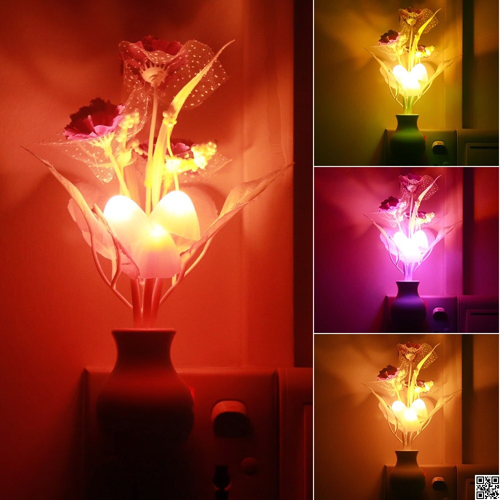 Romantic LED Mushroom Night Light, Day Night Sensor LED Mushroom Light 4