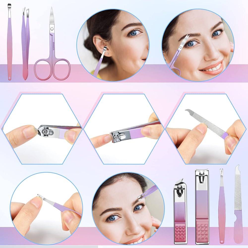 16 Pcs Manicure Set Professional Nail Clippers Pedicure Kit ১৬ পিস প্রফেশনাল ম্যানিকিউর ও পেডিকিউর কিট 8