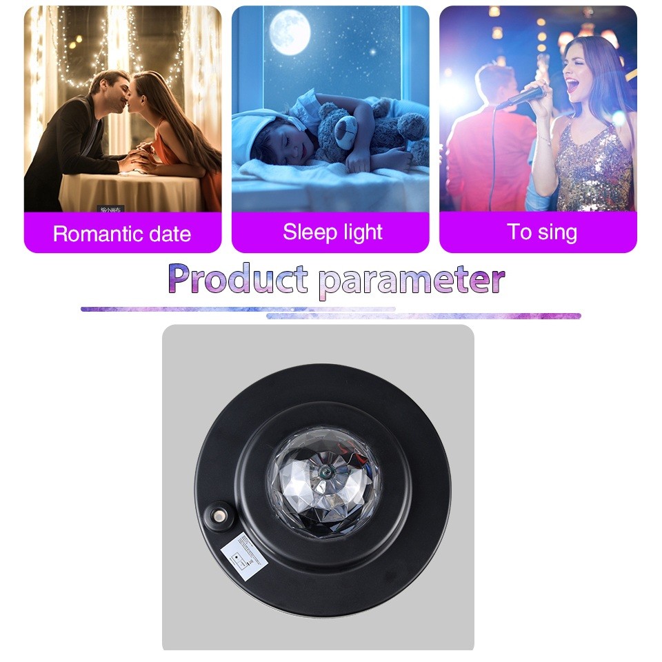 Starry Sky Galaxy Projector Lamp, Bluetooth USB Remote Control Music Player 3