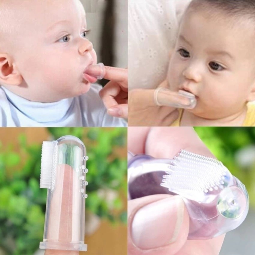 Silicon baby finger toothbrush with cover. কভার সহ সিলিকন বেবি ফিঙ্গার টুথব্রাশ 3