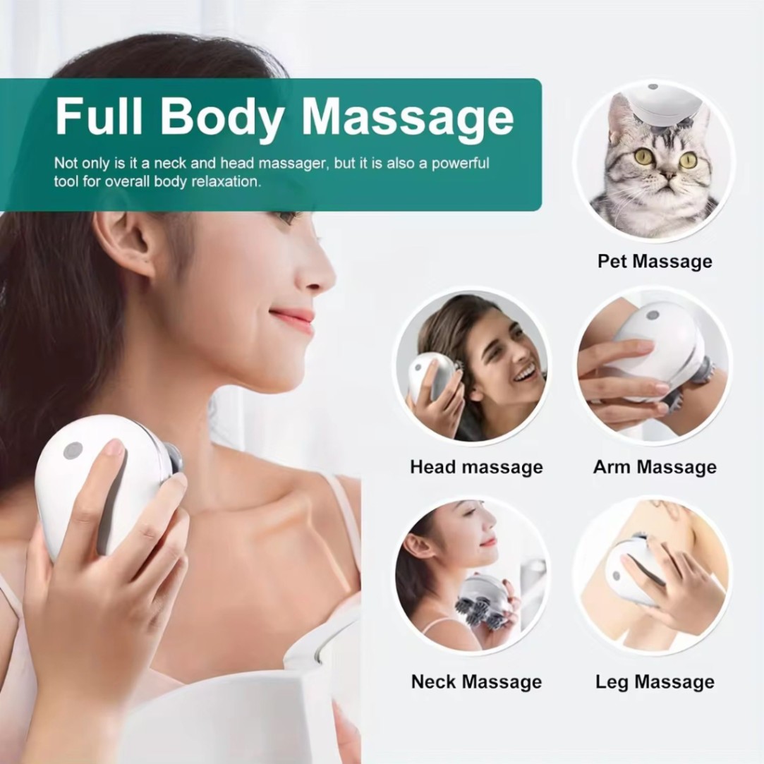 Scalp Head Hair Massager Electric Health Care Antistress Relax Body Massager Deep Saude Tissue Prevent Body Massage 5