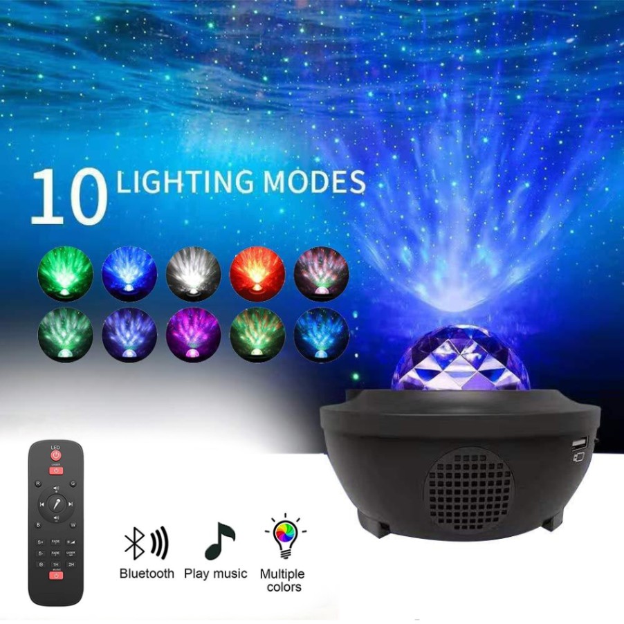 Starry Sky Galaxy Projector Lamp, Bluetooth USB Remote Control Music Player 6