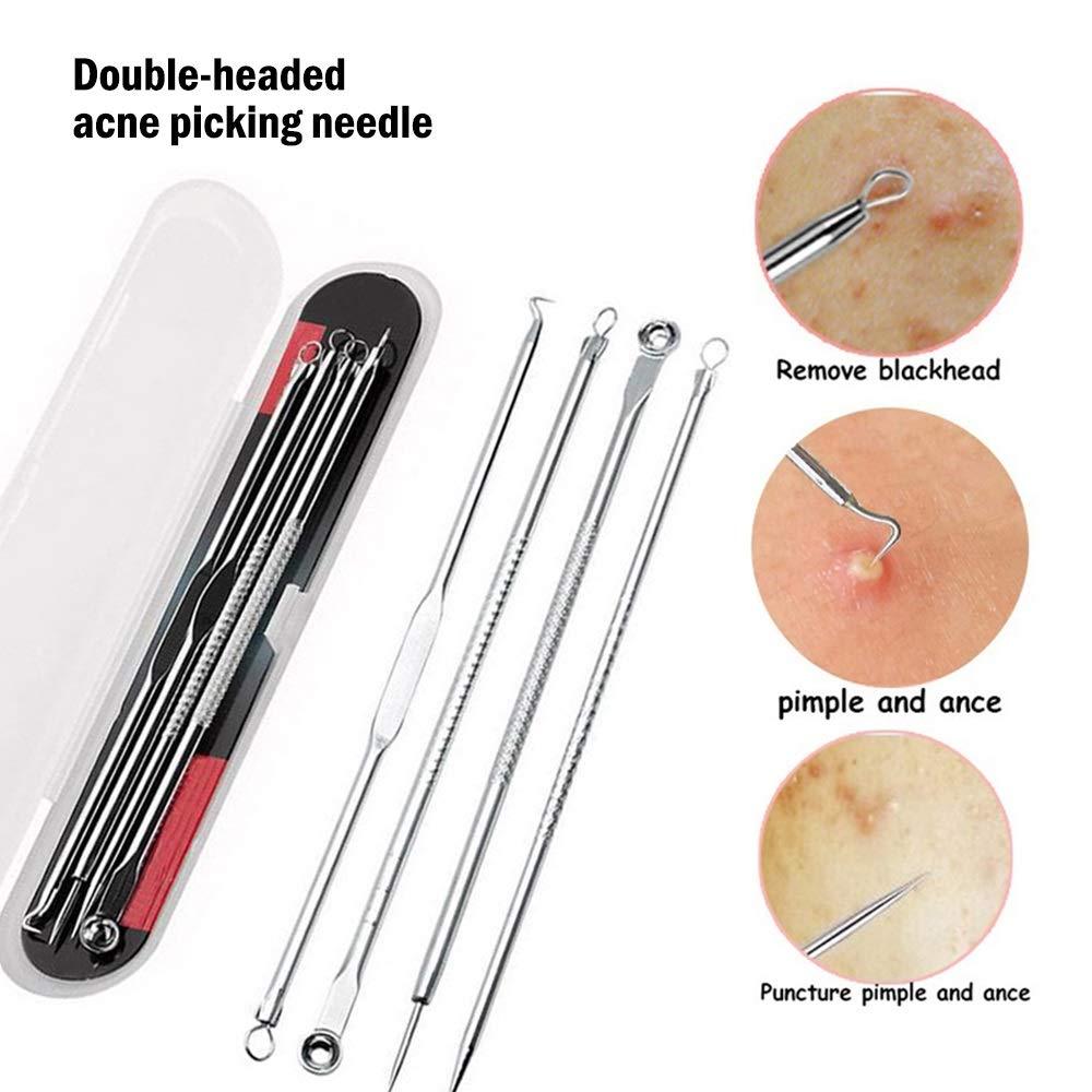 Blackhead Tweezers and Whitehead Remover Tool Spot Treatment Acne Set, Pimple Extractor Tool, ব্ল্যাকহেড টুইজার এবং হোয়াইটহেড রিমুভার টুল স্পট ট্রিটমেন্ট ব্রণ সেট, পিম্পল এক্সট্র্যাক্টর টুল 4