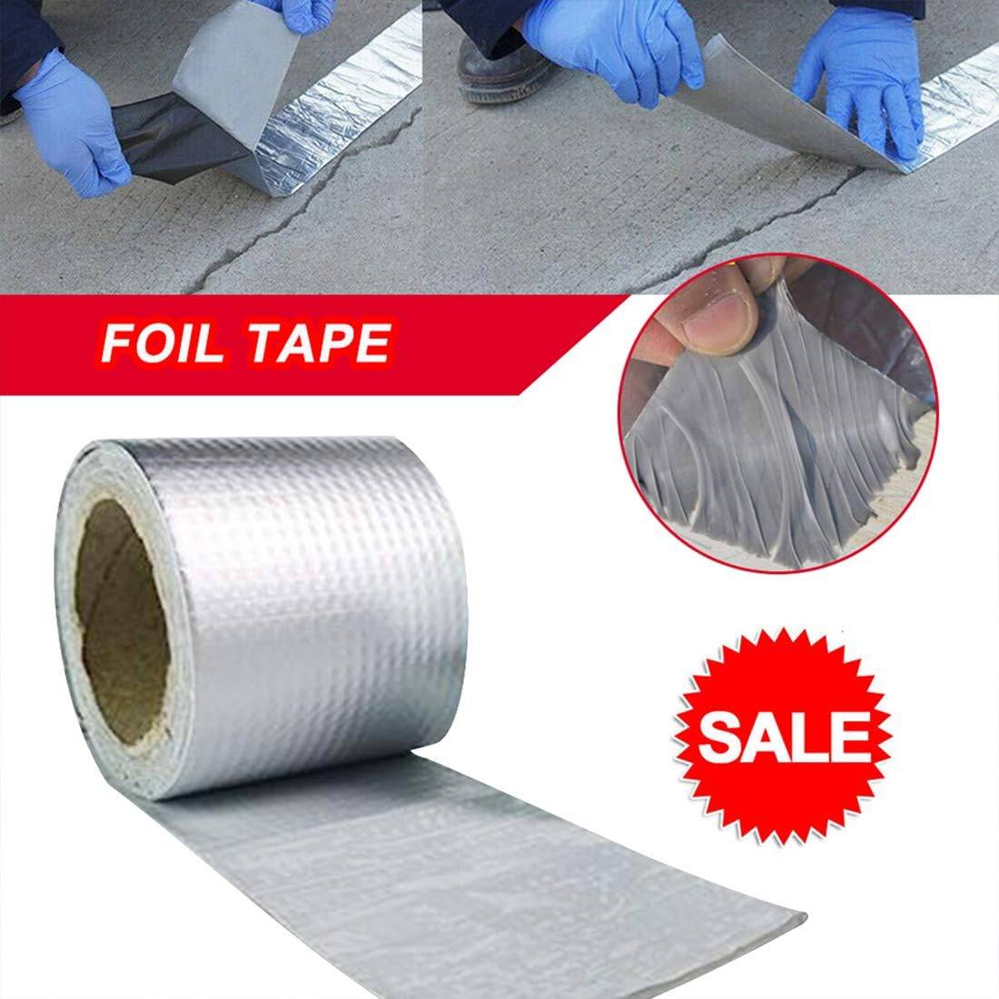 Aluminium Foil Tape, Super Waterproof Tape Butyl Rubber Aluminium Foil Tape for Roof Pipe Repair / ৩ স্টার অ্যালুমিনিয়াম ফয়েল টেপ, স্ব-আঠালো, ইউভি সুরক্ষা ও জলরোধী 9