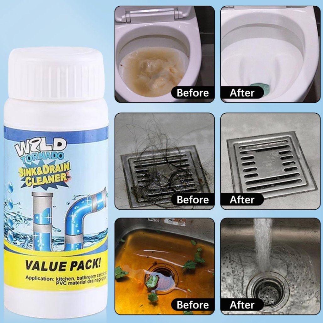 ড্রেন ক্লিনার পাউডার,Powerful Sink Drain Cleaner Portable Powder Cleaning Tool Super Clog Remover, শক্তিশালী সিঙ্ক ড্রেন ক্লিনার পোর্টেবল পাউডার ক্লিনিং টুল সুপার ক্লগ রিমুভার 6