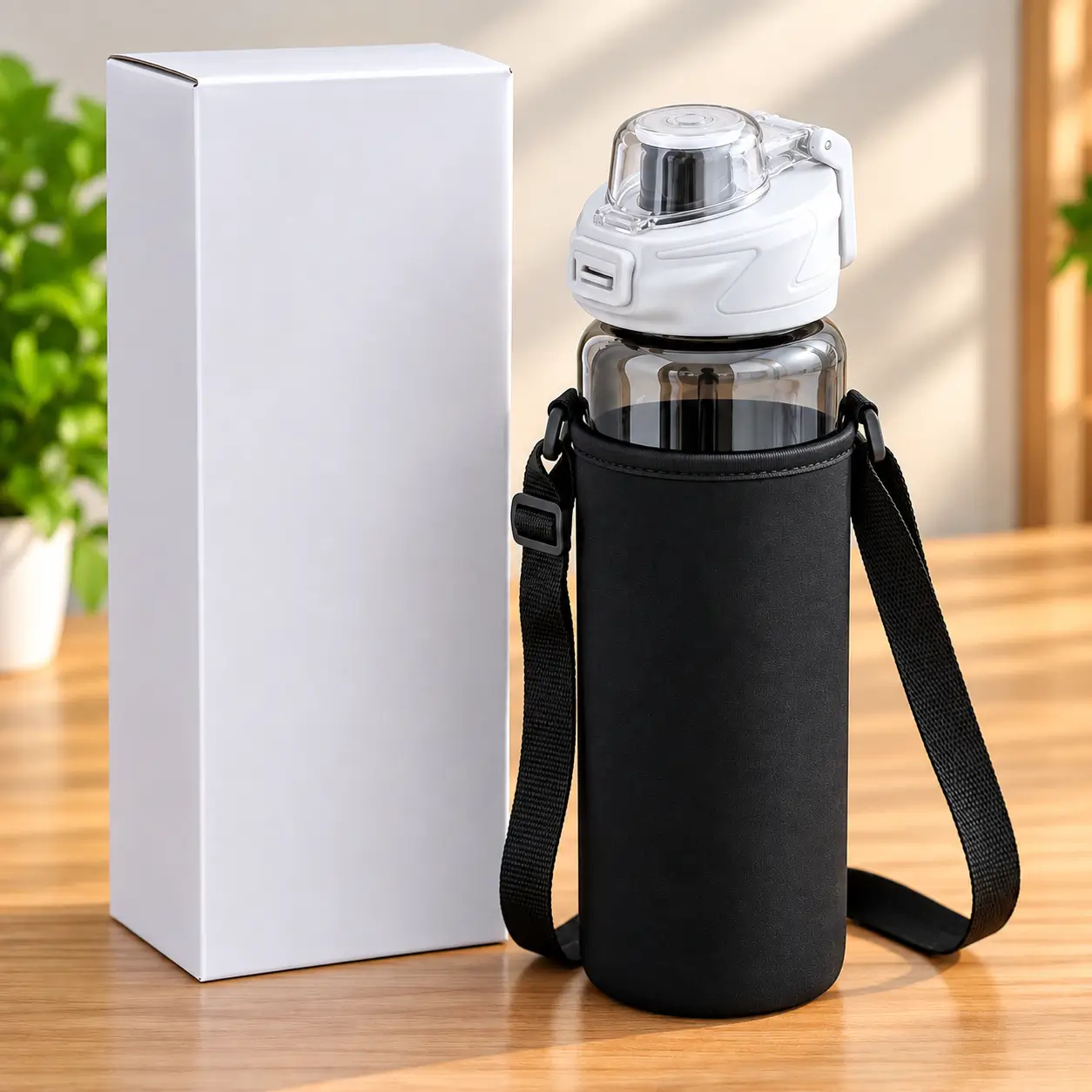 1.5L Glass Water Bottle with Shoulder Strap – ১.৫ লিটার কাঁচের পানির বোতল 4