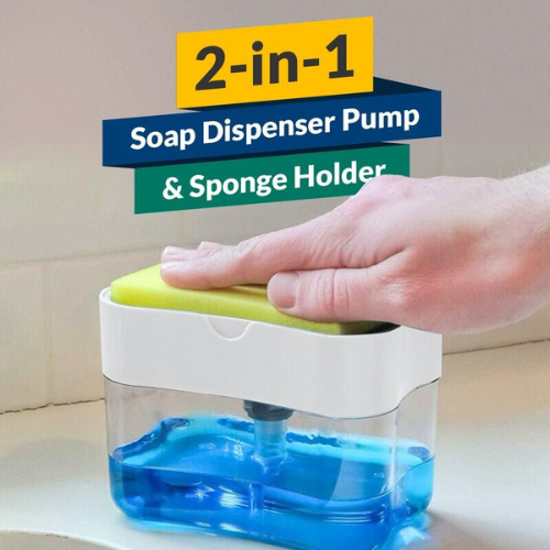 Liquid Soap Dispenser / Soap Pump & Sponge Caddy