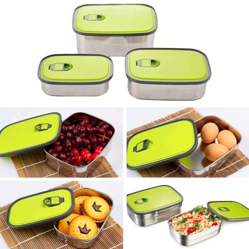 650 ml Rectangle Stainless Steel Food Container/Lunch Box 1 pcs 5