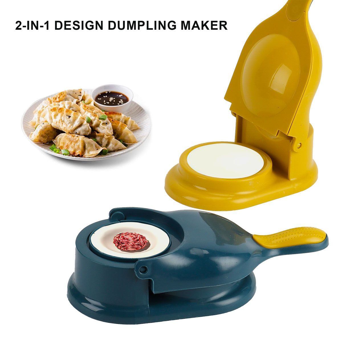 2 in 1 Dumpling Pitha Maker, Manual Dough Presser Dumpling Wrapper Mold Dough Pressing Tool Kitchen Pastry Baking Tools 4