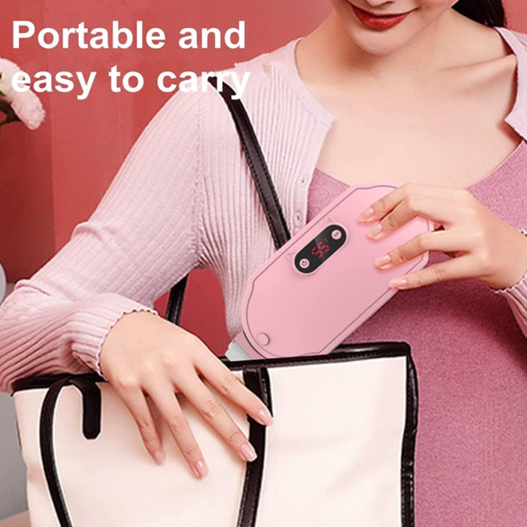 Menstrual Heating Pad & Slimming Massage Belt with LCD Display, Portable Warm Uterine Belt, Electric Menstrual Cramp Heating Belt with 3 Heat Levels and Massage Modes, USB Rechargeable, Indisposition Gift for Women 3