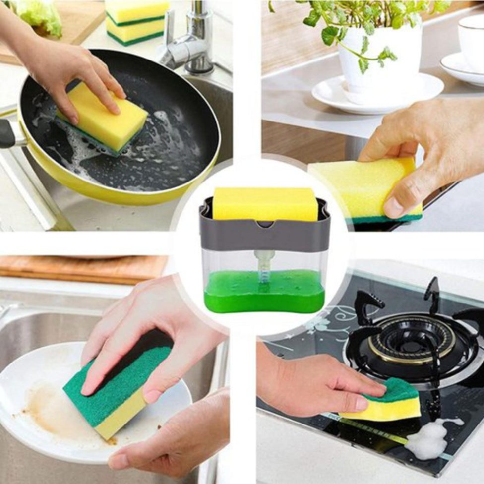 Liquid Soap Dispenser / Soap Pump & Sponge Caddy 3