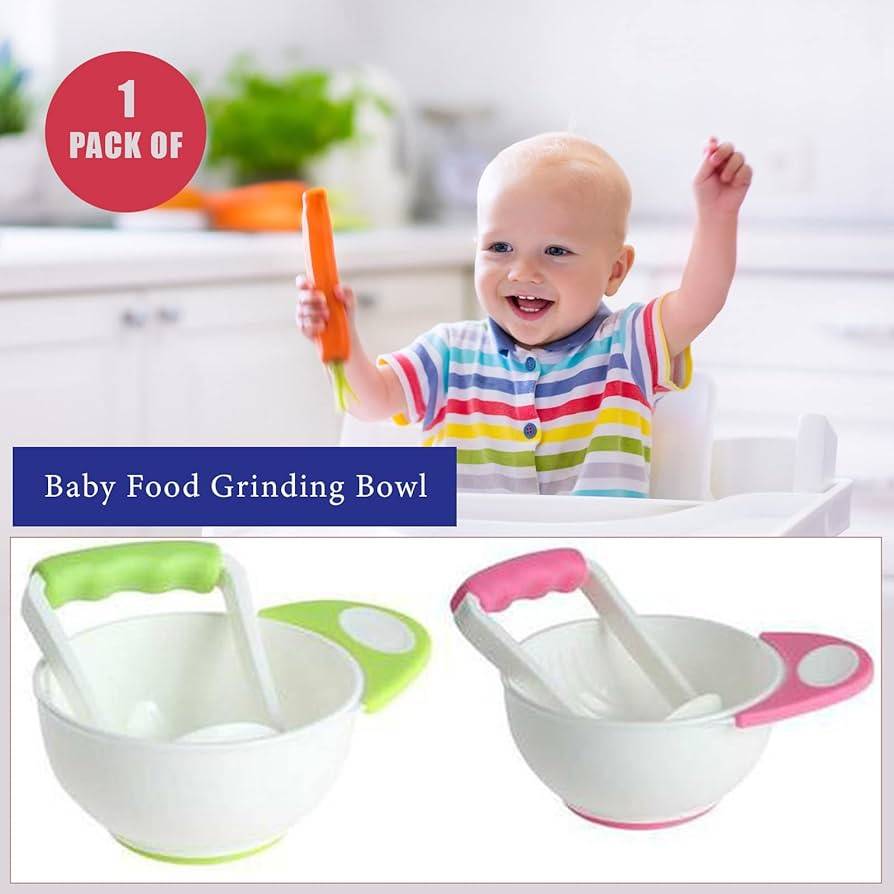 Baby Mash Bowl, Baby Food Grinding Mash Bowl for Homemade Baby Food 3