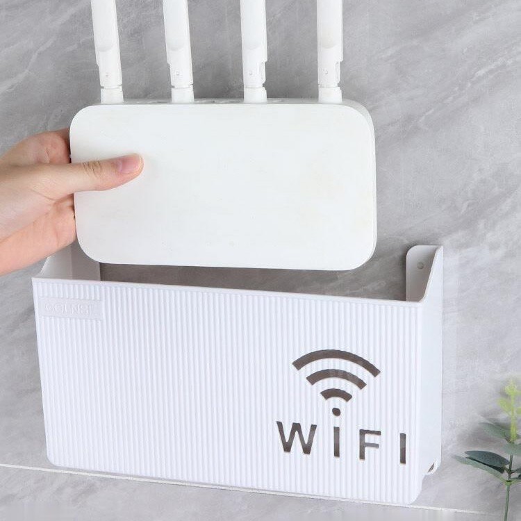 Wifi Router Storage Box Wall Mount, Wall Storage Rack For Wi-fi Router 4