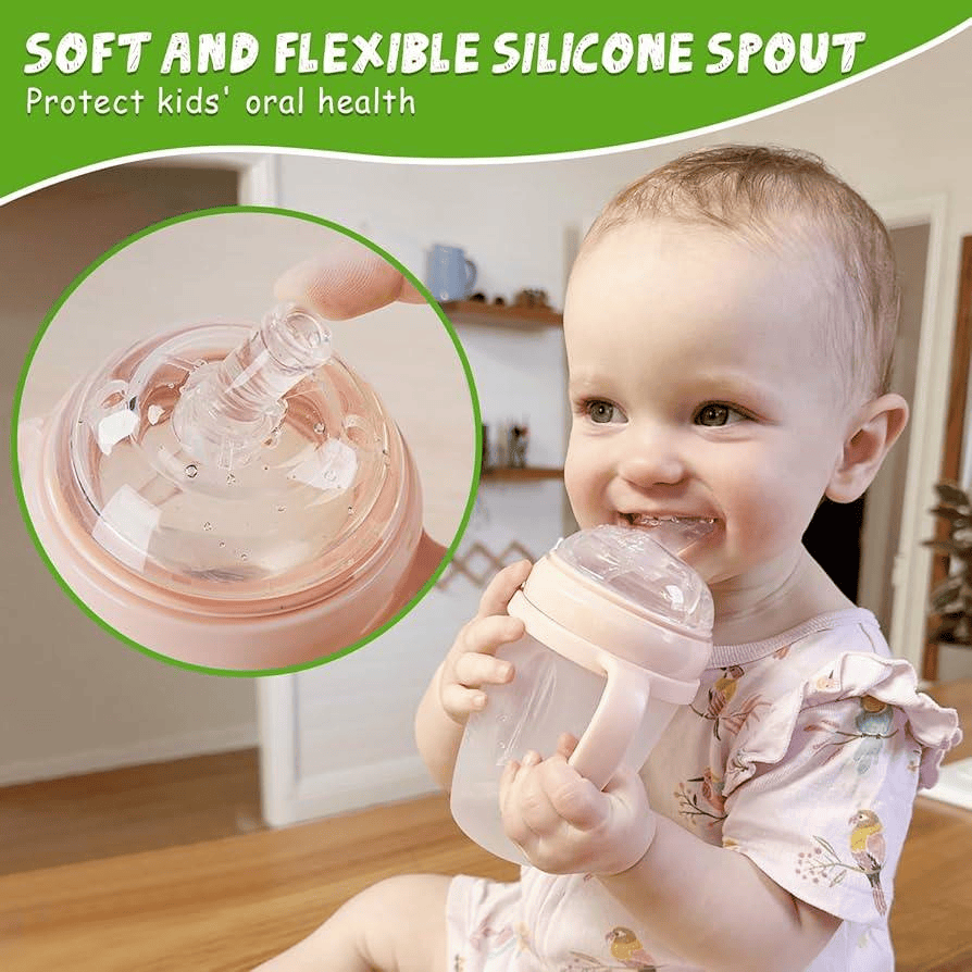 Sipper Water Bottle, Baby Water Bottle, Kids Water Bottle Double Handle, Mum Pot 6