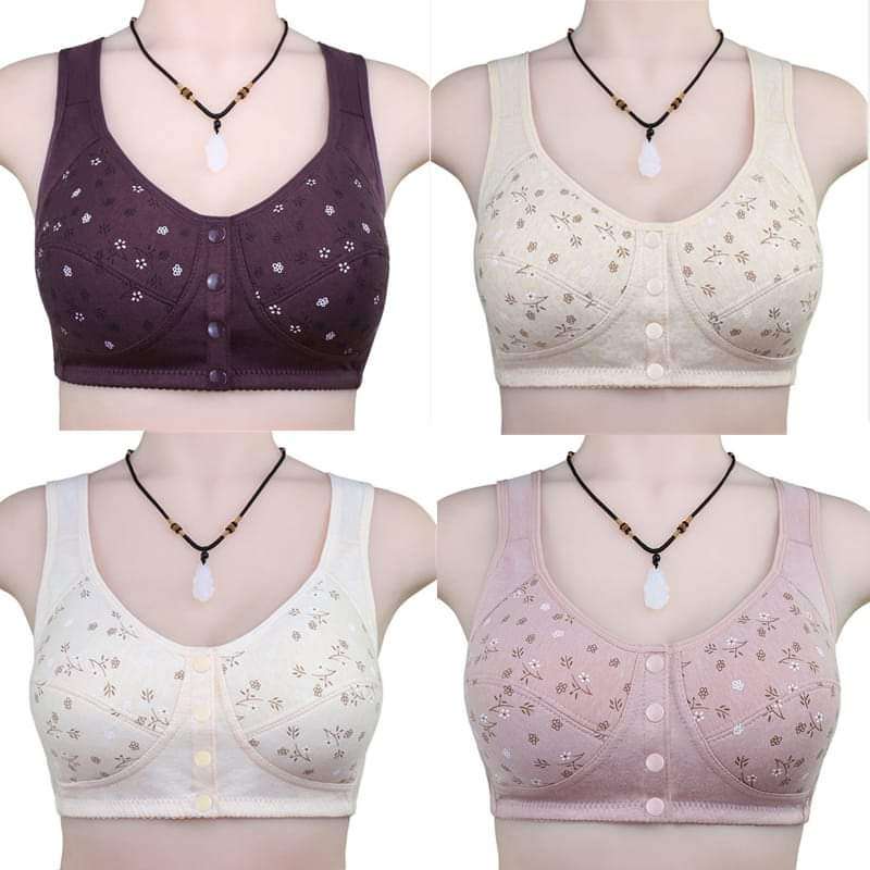 Front Button Bra, Nursing Bra, Front Closure Bra, Women Yoga Sports Bra, Pure Cotton Ultra Soft Bra 4