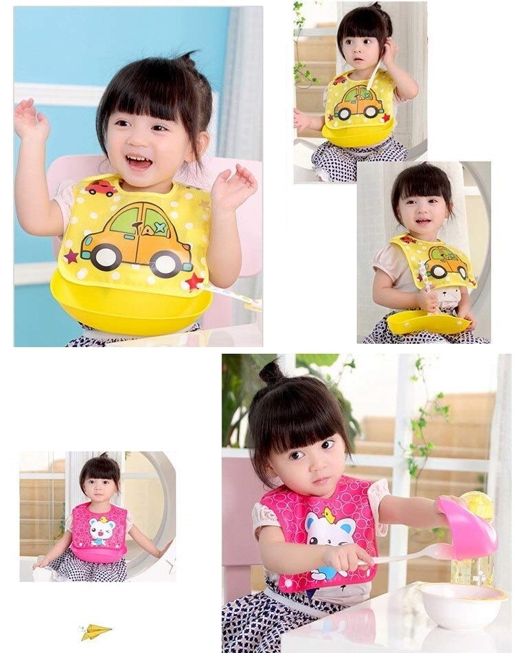 Silicone Baby Bibs With Food Catcher 2