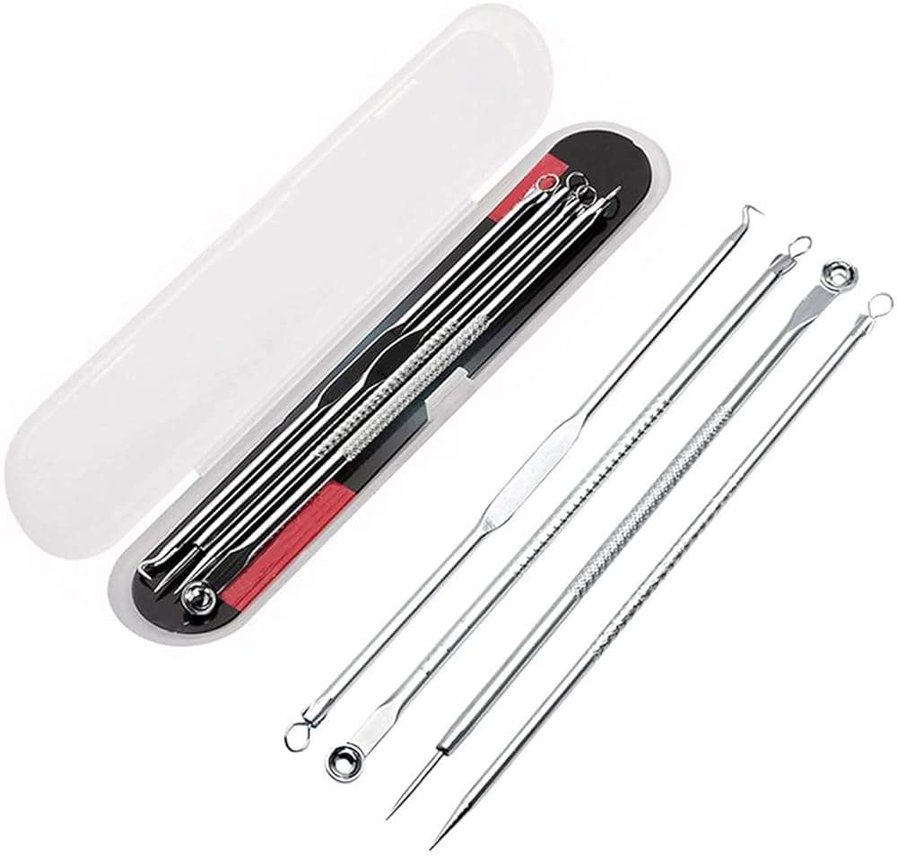 Blackhead Tweezers and Whitehead Remover Tool Spot Treatment Acne Set, Pimple Extractor Tool, ব্ল্যাকহেড টুইজার এবং হোয়াইটহেড রিমুভার টুল স্পট ট্রিটমেন্ট ব্রণ সেট, পিম্পল এক্সট্র্যাক্টর টুল 2