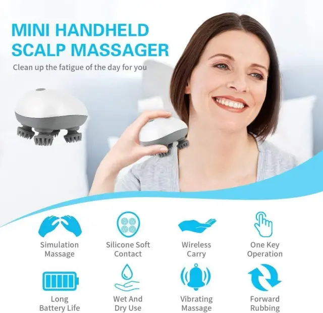 Scalp Head Massager | Electric Head & Body Massager – স্ক্যাল্প, মাথা ও শরীরের ম্যাসাজার 2
