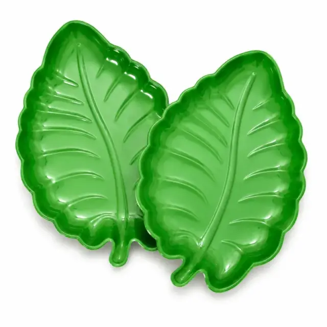 4 Pcs Stylish Pan Pata Design Serving Plate Combo Set / ৪ পিস আকর্ষণীয় পান পাতা ডিজাইনের খাবার পরিবেশনের প্লেট সেট 2