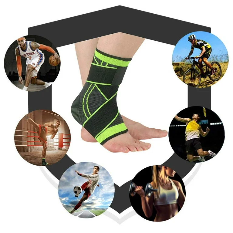 অ্যাঙ্কেল সাপোর্ট ১ পিস / Pressurized Support Ankle 1pcs, Breathable Ankle Compression Sleeve with Adjustable Wrap 2