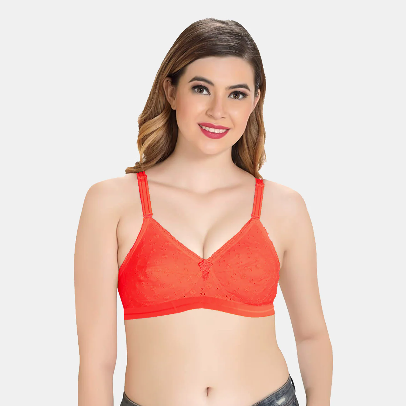 Like-Me Chicken Embroidery Cotton Bra 2